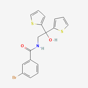 3-bromo-N-(2-hydroxy-2,2-di(thiophen-2-yl)ethyl)benzamide