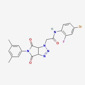 N-(4-bromo-2-fluorophenyl)-2-(5-(3,5-dimethylphenyl)-4,6-dioxo-4,5,6,6a-tetrahydropyrrolo[3,4-d][1,2,3]triazol-1(3aH)-yl)acetamide