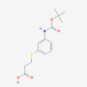 3-[3-[(2-Methylpropan-2-yl)oxycarbonylamino]phenyl]sulfanylpropanoic acid