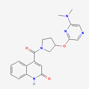 (3-((6-(Dimethylamino)pyrazin-2-yl)oxy)pyrrolidin-1-yl)(2-hydroxyquinolin-4-yl)methanone