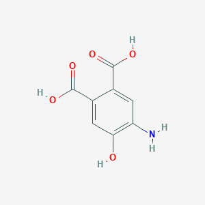 molecular formula C8H7NO5 B2517812 4-amino-5-hydroxybenzene-1,2-dicarboxylicacid CAS No. 2384497-19-0