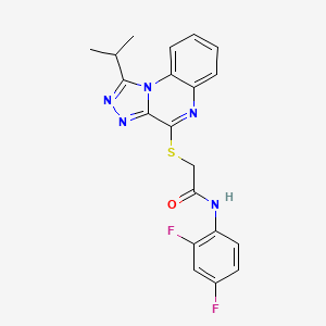 molecular formula C20H17F2N5OS B2517898 N-(2,4-difluorophenyl)-2-{[1-(propan-2-yl)-[1,2,4]triazolo[4,3-a]quinoxalin-4-yl]sulfanyl}acetamide CAS No. 1358192-86-5