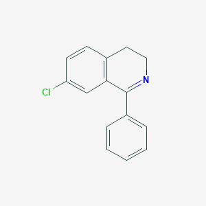 molecular formula C15H12ClN B025179 7-Chloro-1-phenyl-3,4-dihydroisoquinoline CAS No. 104576-30-9