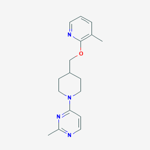 2-Methyl-4-(4-{[(3-methylpyridin-2-yl)oxy]methyl}piperidin-1-yl)pyrimidine