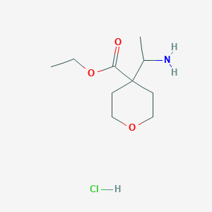 Ethyl 4-(1-aminoethyl)oxane-4-carboxylate hydrochloride