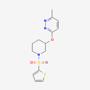3-Methyl-6-((1-(thiophen-2-ylsulfonyl)piperidin-3-yl)oxy)pyridazine