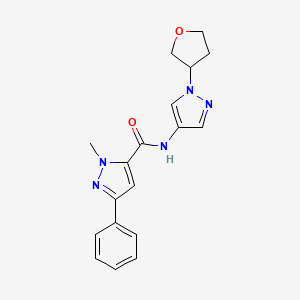 1-methyl-3-phenyl-N-(1-(tetrahydrofuran-3-yl)-1H-pyrazol-4-yl)-1H-pyrazole-5-carboxamide