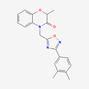4-((3-(3,4-dimethylphenyl)-1,2,4-oxadiazol-5-yl)methyl)-2-methyl-2H-benzo[b][1,4]oxazin-3(4H)-one