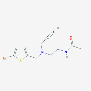 N-(2-{[(5-bromothiophen-2-yl)methyl](prop-2-yn-1-yl)amino}ethyl)acetamide