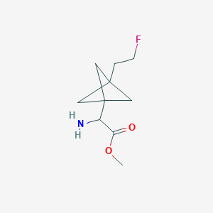 molecular formula C10H16FNO2 B2517933 Methyl 2-amino-2-[3-(2-fluoroethyl)-1-bicyclo[1.1.1]pentanyl]acetate CAS No. 2287266-44-6