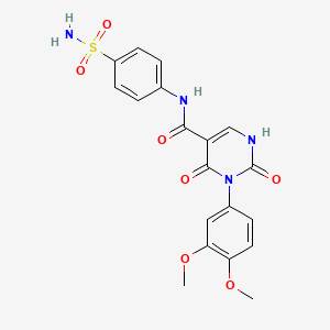 3-(3,4-dimethoxyphenyl)-2,4-dioxo-N-(4-sulfamoylphenyl)-1H-pyrimidine-5-carboxamide