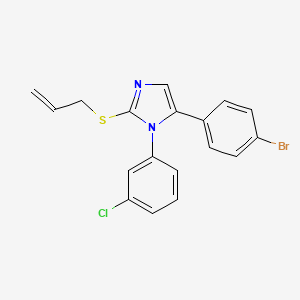 molecular formula C18H14BrClN2S B2517939 2-(allylthio)-5-(4-bromophenyl)-1-(3-chlorophenyl)-1H-imidazole CAS No. 1226458-31-6