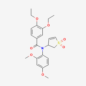 N-(2,4-dimethoxyphenyl)-N-(1,1-dioxido-2,3-dihydrothiophen-3-yl)-3,4-diethoxybenzamide