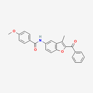 molecular formula C24H19NO4 B2517961 N-(2-benzoyl-3-methyl-1-benzofuran-5-yl)-4-methoxybenzamide CAS No. 923678-94-8