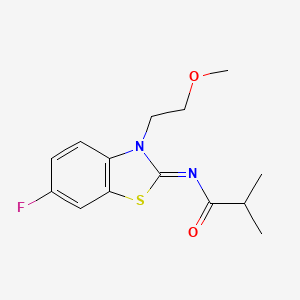 (Z)-N-(6-fluoro-3-(2-methoxyethyl)benzo[d]thiazol-2(3H)-ylidene)isobutyramide
