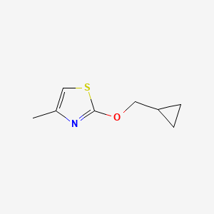 molecular formula C8H11NOS B2517987 2-(Cyclopropylmethoxy)-4-methyl-1,3-thiazole CAS No. 2199548-88-2