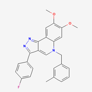 3-(4-Fluorophenyl)-7,8-dimethoxy-5-[(3-methylphenyl)methyl]pyrazolo[4,3-c]quinoline