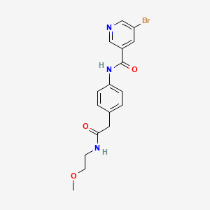 molecular formula C17H18BrN3O3 B2517998 5-bromo-N-(4-(2-((2-methoxyethyl)amino)-2-oxoethyl)phenyl)nicotinamide CAS No. 1324695-49-9