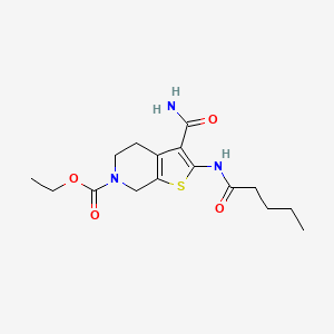 ethyl 3-carbamoyl-2-pentanamido-4,5-dihydrothieno[2,3-c]pyridine-6(7H)-carboxylate