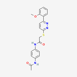 molecular formula C21H20N4O3S B2518005 N-(4-acetamidophenyl)-2-{[6-(2-methoxyphenyl)pyridazin-3-yl]sulfanyl}acetamide CAS No. 893979-16-3