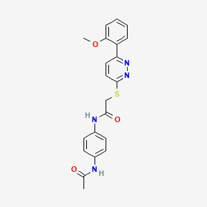 N-(4-acetamidophenyl)-2-((6-(2-methoxyphenyl)pyridazin-3-yl)thio)acetamide