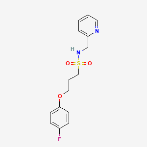 3-(4-fluorophenoxy)-N-(pyridin-2-ylmethyl)propane-1-sulfonamide