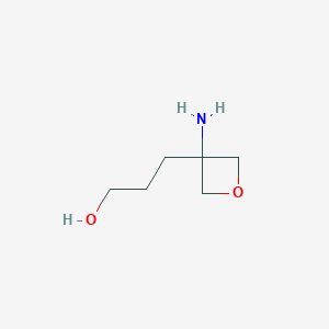 molecular formula C6H13NO2 B2518020 3-(3-Aminooxetan-3-yl)propan-1-ol CAS No. 1823902-86-8