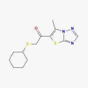 2-(Cyclohexylsulfanyl)-1-(6-methyl[1,3]thiazolo[3,2-b][1,2,4]triazol-5-yl)-1-ethanone