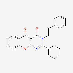 2-cyclohexyl-3-phenethyl-3H-chromeno[2,3-d]pyrimidine-4,5-dione
