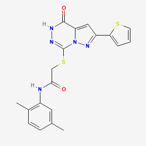 N-(2,5-dimethylphenyl)-2-((oxo-8-(thiophen-2-yl)dihydropyrazolo[1,5-d][1,2,4]triazin-2-yl)thio)acetamide