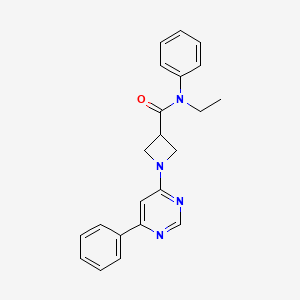 molecular formula C22H22N4O B2518065 N-ethyl-N-phenyl-1-(6-phenylpyrimidin-4-yl)azetidine-3-carboxamide CAS No. 2034475-84-6