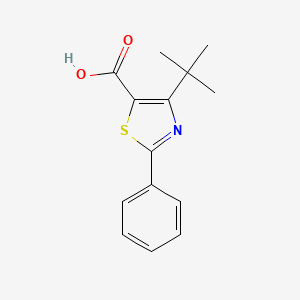 molecular formula C14H15NO2S B2518080 4-Tert-butyl-2-phenyl-1,3-thiazole-5-carboxylic acid CAS No. 1267754-52-8