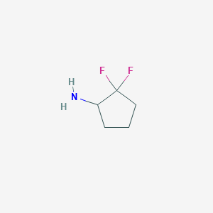 molecular formula C5H9F2N B2518094 2,2-Difluorocyclopentan-1-amine CAS No. 921753-24-4