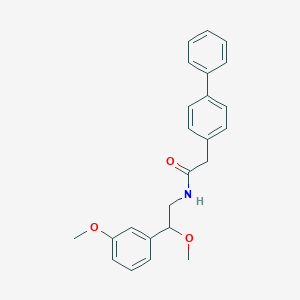 B2518096 2-([1,1'-biphenyl]-4-yl)-N-(2-methoxy-2-(3-methoxyphenyl)ethyl)acetamide CAS No. 1797557-91-5