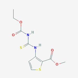 molecular formula C10H12N2O4S2 B2518106 Methyl 3-(ethoxycarbonylcarbamothioylamino)thiophene-2-carboxylate CAS No. 176530-45-3