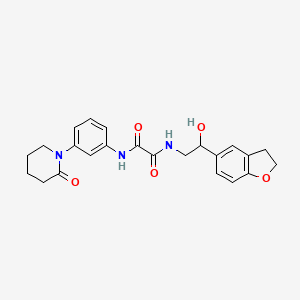 molecular formula C23H25N3O5 B2518124 N-[2-(2,3-DIHYDRO-1-BENZOFURAN-5-YL)-2-HYDROXYETHYL]-N'-[3-(2-OXOPIPERIDIN-1-YL)PHENYL]ETHANEDIAMIDE CAS No. 1421485-22-4