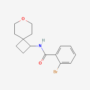molecular formula C15H18BrNO2 B2518131 2-bromo-N-(7-oxaspiro[3.5]nonan-1-yl)benzamide CAS No. 2175978-81-9