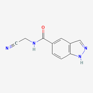 molecular formula C10H8N4O B2518133 N-(Cyanomethyl)-1H-indazole-5-carboxamide CAS No. 2144288-92-4
