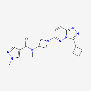 molecular formula C18H22N8O B2518138 N-(1-{3-cyclobutyl-[1,2,4]triazolo[4,3-b]pyridazin-6-yl}azetidin-3-yl)-N,1-dimethyl-1H-pyrazole-4-carboxamide CAS No. 2379995-81-8