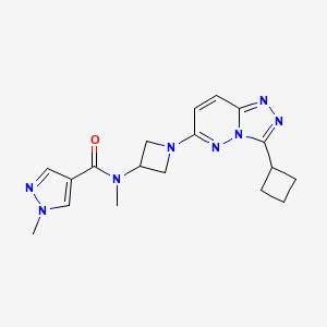 B2518138 N-[1-(3-Cyclobutyl-[1,2,4]triazolo[4,3-b]pyridazin-6-yl)azetidin-3-yl]-N,1-dimethylpyrazole-4-carboxamide CAS No. 2379995-81-8