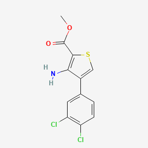 molecular formula C12H9Cl2NO2S B2518155 Methyl 3-amino-4-(3,4-dichlorophenyl)thiophene-2-carboxylate CAS No. 723294-93-7