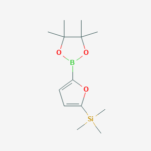 B2518169 Trimethyl(5-(4,4,5,5-tetramethyl-1,3,2-dioxaborolan-2-YL)furan-2-YL)silane CAS No. 1111096-13-9