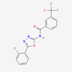 molecular formula C16H9ClF3N3O2 B2518183 N-(5-(2-chlorophenyl)-1,3,4-oxadiazol-2-yl)-3-(trifluoromethyl)benzamide CAS No. 865249-46-3