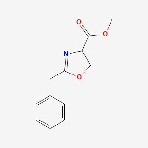 molecular formula C12H13NO3 B2518205 Methyl 2-benzyl-4,5-dihydro-1,3-oxazole-4-carboxylate CAS No. 1195322-57-6