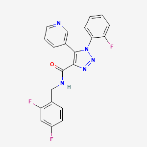 molecular formula C21H14F3N5O B2518211 N-[(2,4-difluorophenyl)methyl]-1-(2-fluorophenyl)-5-(pyridin-3-yl)-1H-1,2,3-triazole-4-carboxamide CAS No. 1251582-20-3