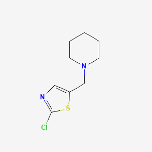 molecular formula C9H13ClN2S B2518217 1-[(2-Chloro-1,3-thiazol-5-yl)methyl]piperidine CAS No. 339104-71-1