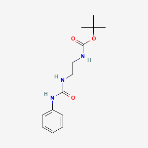 molecular formula C14H21N3O3 B2518225 Tert-butyl 2-(3-phenylureido)ethylcarbamate CAS No. 215654-49-2