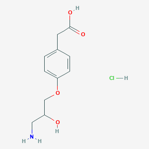2-[4-(3-Amino-2-hydroxypropoxy)phenyl]acetic acid;hydrochloride