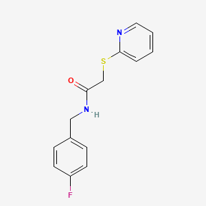 N-(4-fluorobenzyl)-2-(2-pyridinylsulfanyl)acetamide
