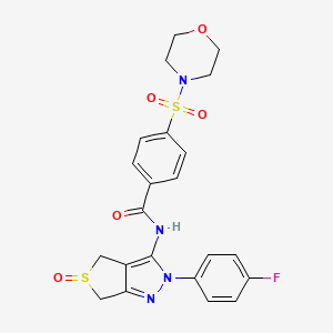 N-[2-(4-fluorophenyl)-5-oxo-4,6-dihydrothieno[3,4-c]pyrazol-3-yl]-4-morpholin-4-ylsulfonylbenzamide